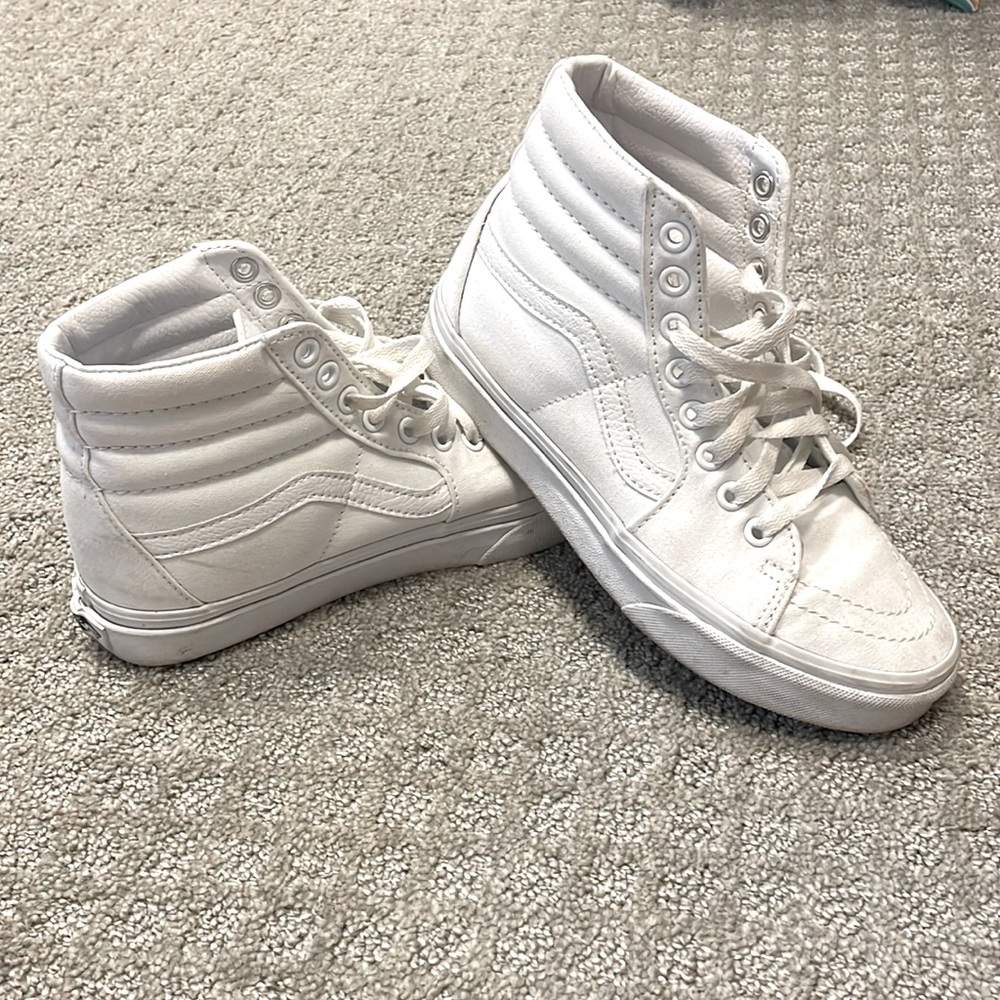 Womens white van high top shoes